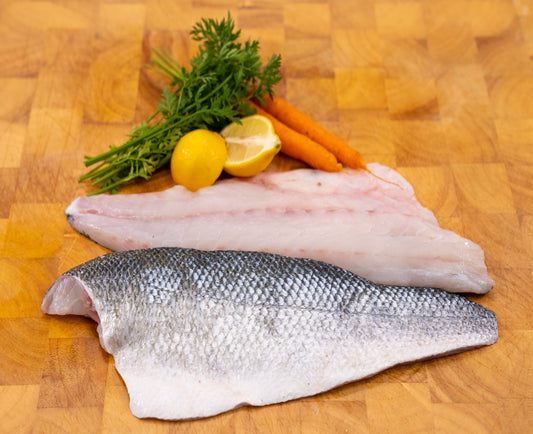 Wild Sea Bass (2 large fillets 200/250g fillets)