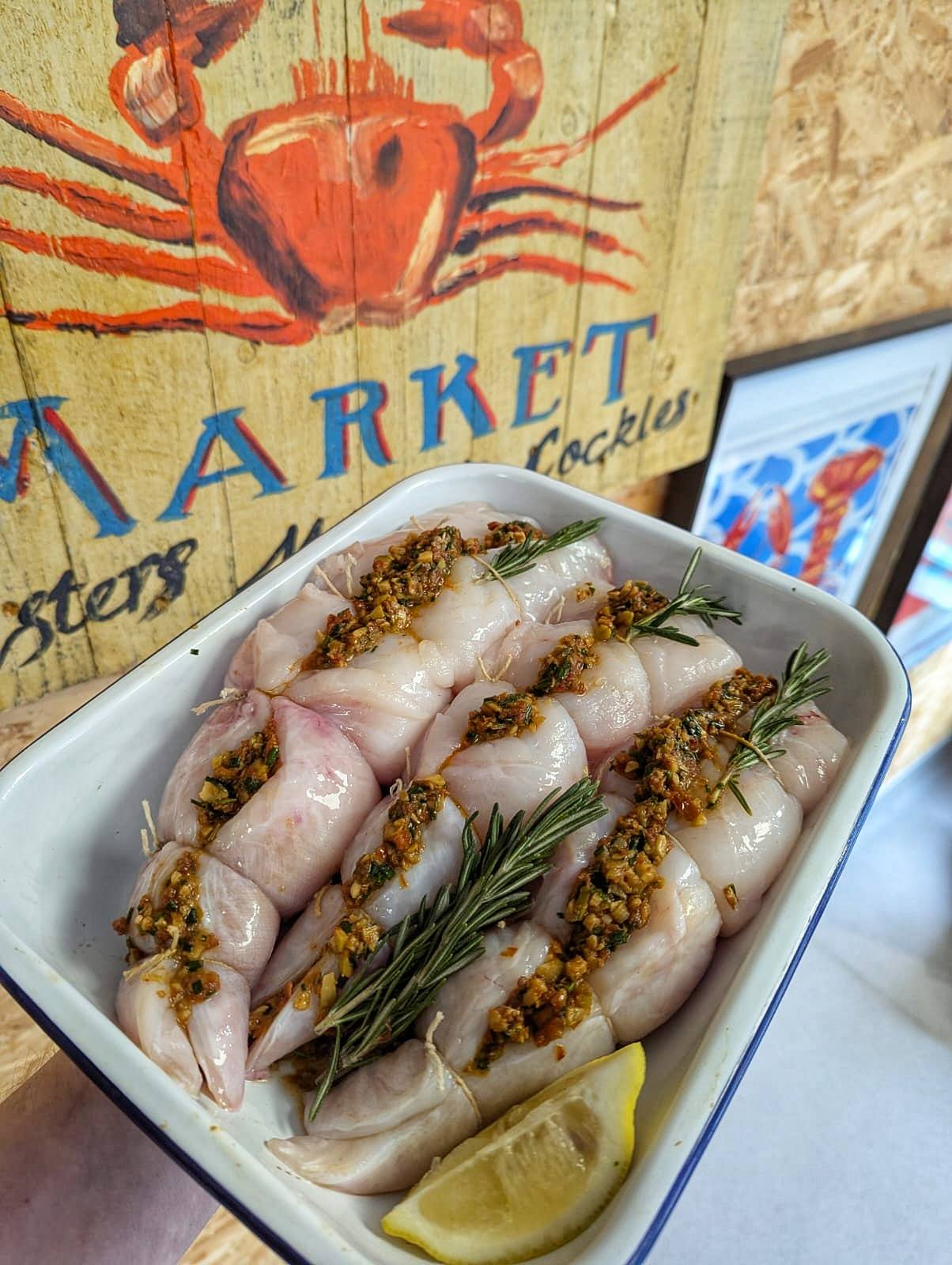 Stuffed Monkfish Joint - Olive, Tomato & Rosemary (Serves 2)